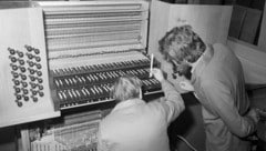 Ein Bild aus dem Jahr 1979 gibt einen kleinen Einblick in die Arbeit der Schwarzacher ...