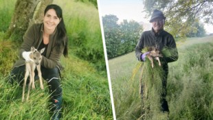 Tanja Soboll hat sich mit Helmut Schiestl der Rettung von Rehkitzen verschrieben