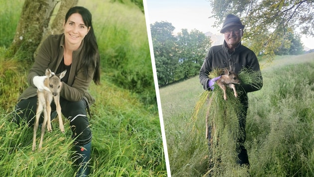 Tanja Soboll hat sich mit Helmut Schiestl der Rettung von Rehkitzen verschrieben