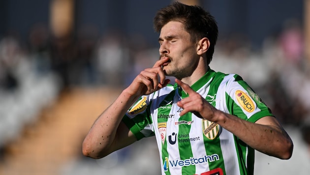 Gegen Rapid II traf Lenn Jastremski erstmals in dieser Saison, die Erleichterung war ihm ...