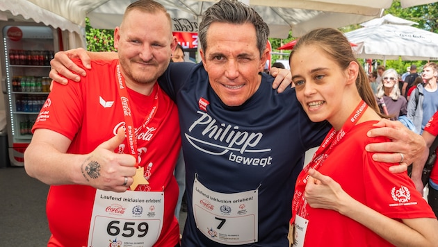 Philipp Jelinek, „Krone“-Vorturner der Nation, war sehr beeindruckt vom Coca-Cola Inclusion Run.