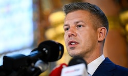 Peter Magyar am Freitag im ungarischen Parlament