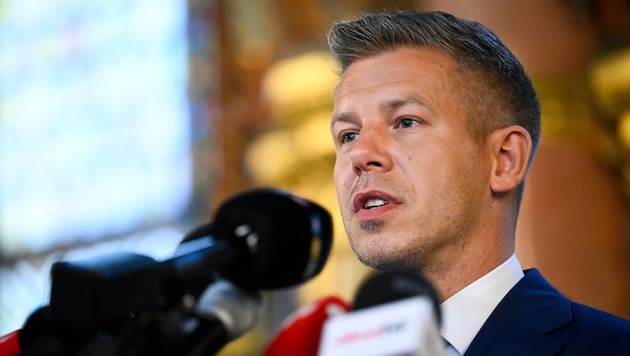 Peter Magyar am Freitag im ungarischen Parlament