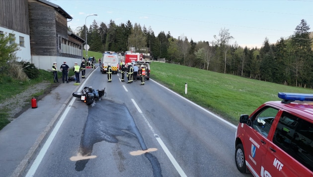 Die Rettungskräfte eilten umgehend zum Unfallort nach Kennelbach.
