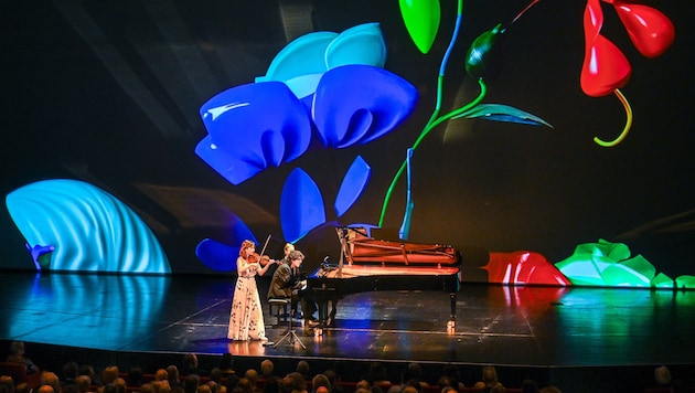 Die Projektion stammte von der Bregenzer Künstlerin Claudia Larcher.