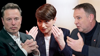 Maurer schießt wegen Werbung bei Musk (links) gegen Babler.