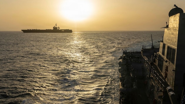 US-Schiffe blockieren die Straße von Hormuz.