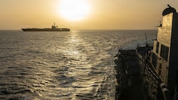 US-Schiffe blockieren die Straße von Hormuz.