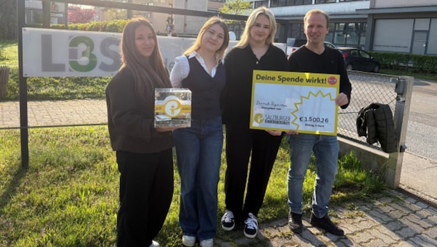 Die Projektgruppe der Landesberufsschule 3 Salzburg Itzling – Emily Reichl, Ena Rasidovic, ...