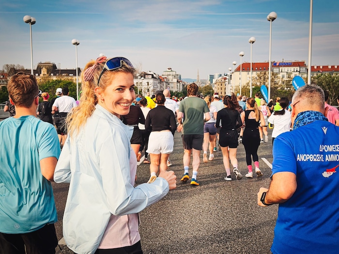 Jana hat den Lauf durch die Wiener Innenstadt sichtlich genossen.
