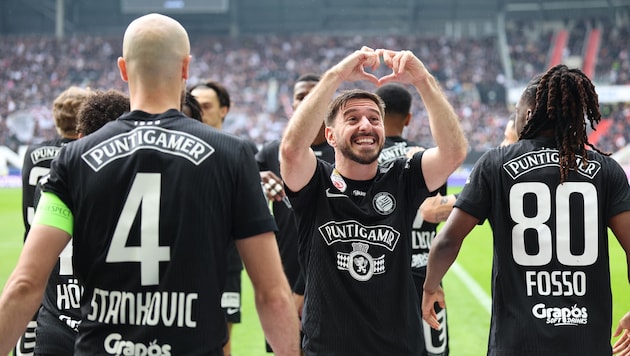 Sturm Graz führt fünf Runden vor Schluss die Liga an.