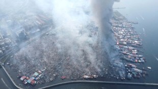 Bilder zeigen das Ausmaß der Zerstörung in dem Küstenort.