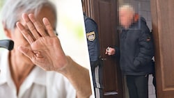 Eine 77-jährige Frau (Symbolfoto links) überlebte wohl nur dank eines Passanten die Angriffe ...