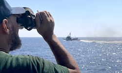 Ein Schiff der Küstenwache vor Libyen (Symbolbild)