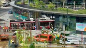 Der Bus war direkt in das Foyer der Billa-Filiale gekracht.