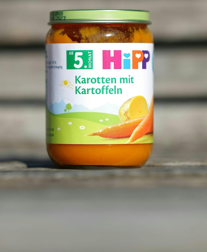 „Karotten mit Kartoffeln“, 190 Gramm: Dieses Gläschen ist der Stein des Anstoßes. Einigen von ...