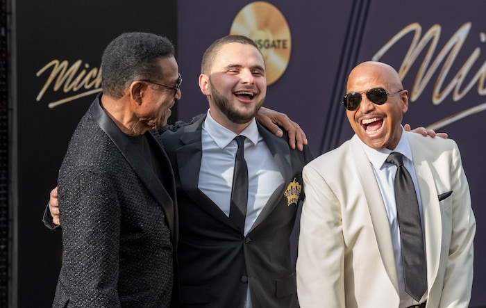 Beste Stimmung auf dem Red Carpet: Auch dabei: Michael Jacksons Sohn Prince (Mitte).