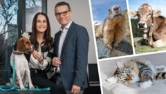 „Krone“-Tierecke-Ressortleiterin Maggie Entenfellner und Vetmeduni-Rektor Matthias Gauly stehen ...