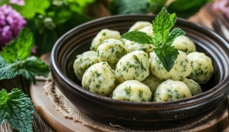 Diese Knödel eignen sich wunderbar als vegetarisches Gericht oder aber auch als Beilage zu ...