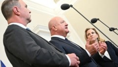 Babler, Stocker und Meinl-Reisinger üben sich in Geben und Nehmen.