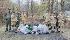Rund 1,5 Kubikmeter Restmüll sammelten die fleißigen jungen Florianijünger.