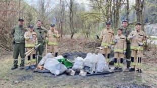 Rund 1,5 Kubikmeter Restmüll sammelten die fleißigen jungen Florianijünger.