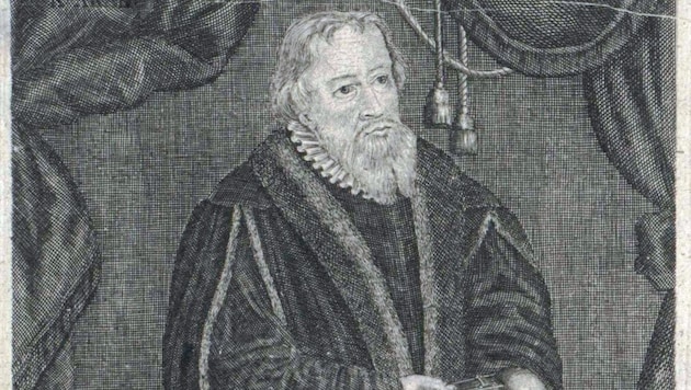 Ein Kupferstich von Johann Christoph Boecklin, der Bartholomäus Bernhardi zeigt.