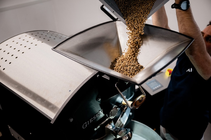 Hier rieseln die Bohnen ...