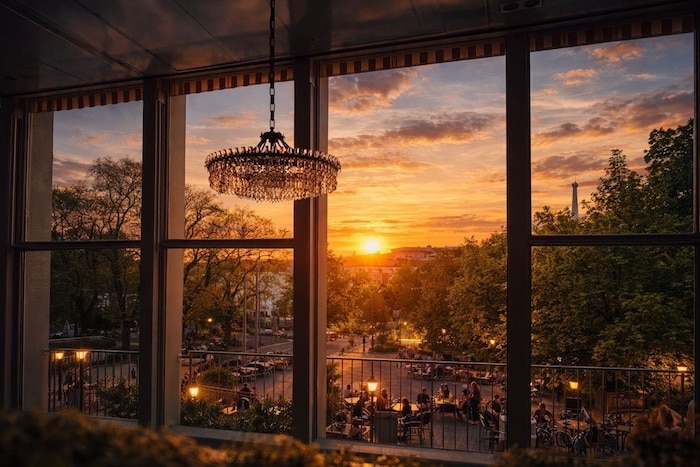 Die „Panorama Clubbar“ möchte mit besonderer Stimmung bei Sonnenuntergang punkten.
