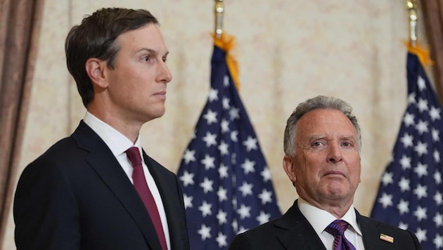 Von links: Die US-Vermittler Jared Kushner und Steve Witkoff