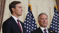 Von links: Die US-Vermittler Jared Kushner und Steve Witkoff