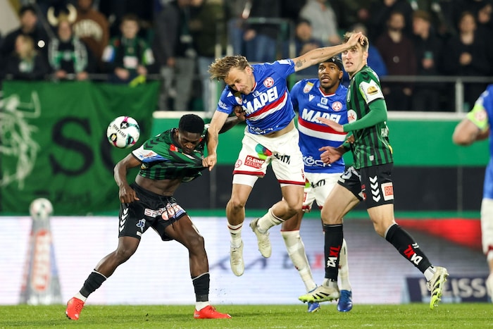 Der GAK um Mathias Olesen fand auch über den Kampf nicht so richtig in die Partie.