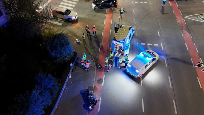 Luftaufnahme des Unfallorts.