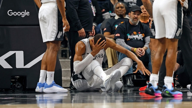 Victor Wembanyama verletzte sich im Spiel gegen die Portland Trail Blazers.