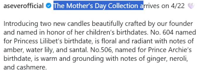 In der Kampagne nutzt Meghan – wie im Screenshot zu sehen ist – die Titel ihrer Kinder, was ...