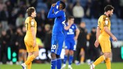 Der Ex-Salzburger Patson Daka (Bildmitte) ist mit Leicester abgestiegen.