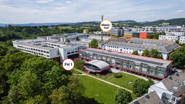 Das Gebäude FH1 am Campus in Hagenberg wird neu gebaut.