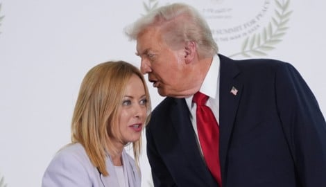 Italiens Ministerpräsidentin Giorgia Meloni und US-Präsident Donald Trump