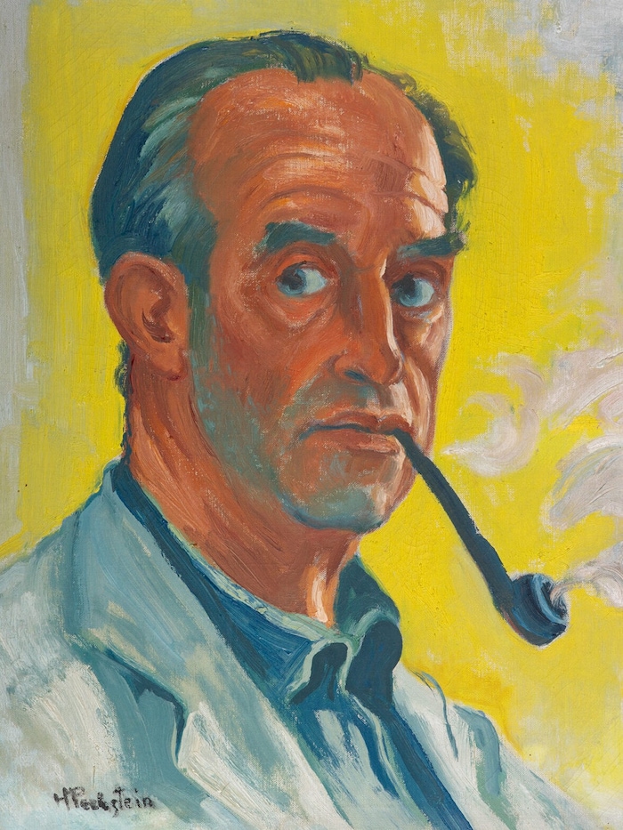 Max Pechstein, Selbstbildnis mit Pfeife, um 1946 Privatsammlung Hamburg, courtesy ...