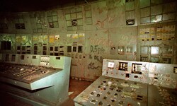 Der Kontrollraum des Reaktors Nummer 4 in Tschernobyl: Es blieben nur Ruinen, auch außerhalb des ...