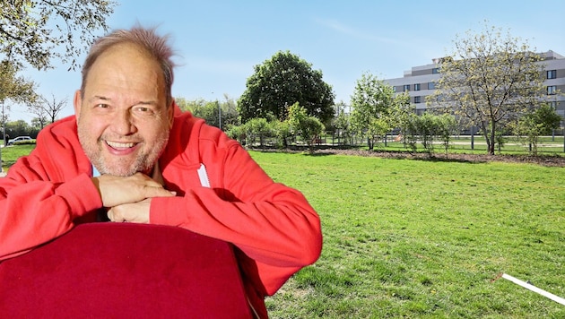 Der neue Gerald-Pichowetz-Park befindet sich am Mühlweg (Michael-Reš-Gasse) in Strebersdorf, ...