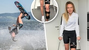 Nici Kuhn stürzte beim Wasserski und verletzte sich am Knie.