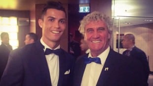 Jean-Marie Pfaff mit Cristiano Ronaldo – beide holten den vierten WM-Rang