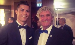 Jean-Marie Pfaff mit Cristiano Ronaldo – beide holten den vierten WM-Rang