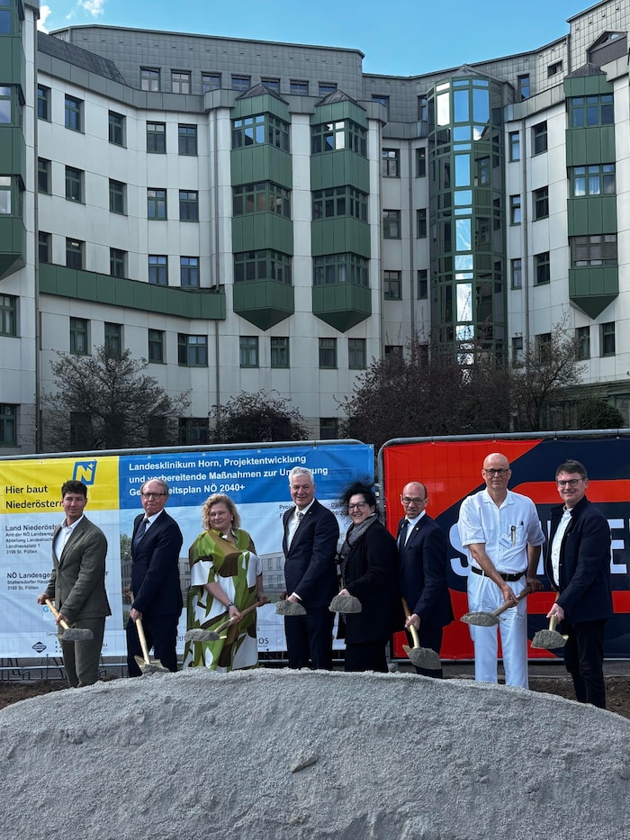 Spatenstich für die Ausweichquartiere des Landesklinikums Horn, die für den Umbau während des ...