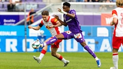 Jannik Schuster (li.) erzielte sein erstes Tor für Salzburg.