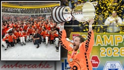 Andreas Gabalier ließ sich den Finalsieg der Graz99ers nicht entgehen.