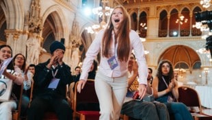 Beim Finale des Redewettbewerbs „Sag’s Multi“ wurde Oleksandra Bratko im Wiener Rathaus zur ...