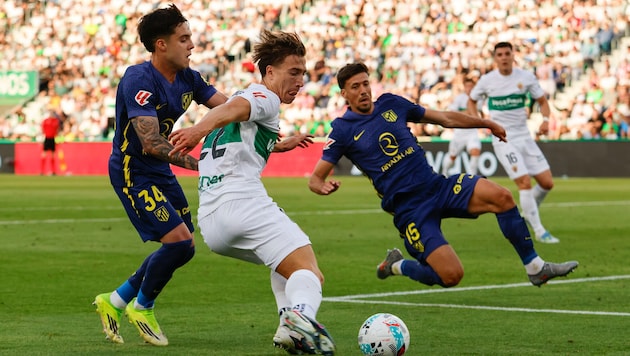 David Affengruber war beim 3:2 gegen Atlético Madrid der Mann des Spiels.