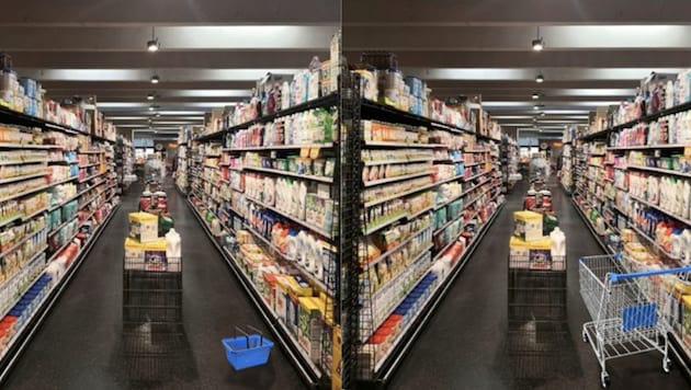 Die aktuelle Studie der Uni Innsbruck zeigt: Einkaufswägen verstärken die negativen Effekte von ...